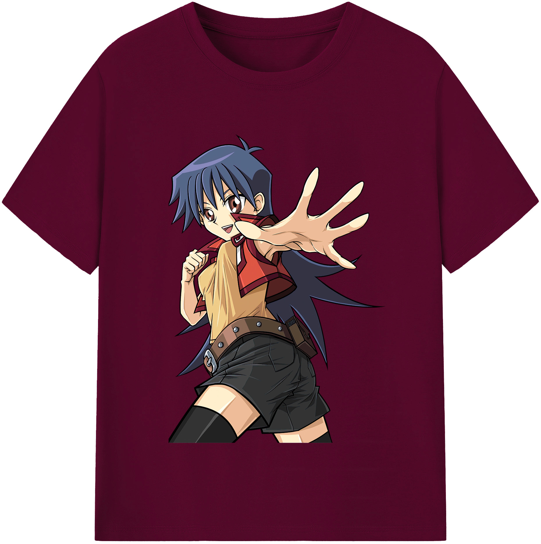 （画像用） 遊☆戯☆王 Yu-Gi-Oh! レディースカジュアルプリントTシャツ（綿100％）